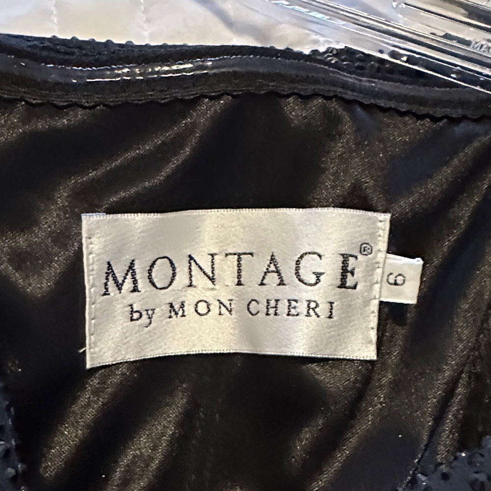 Montage by Mon Cheri Elegant Black Gown - Picture 5 of 6
